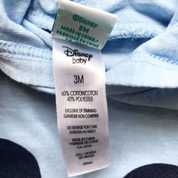 Disney Mickey Mouse hooded romper EUC 3 months - Picture 3 of 6